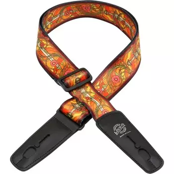 Ремни Lock-It Bob Masse Rock Art Кожаный конец Ремень для гитары Мифические мечи Lock-It Straps