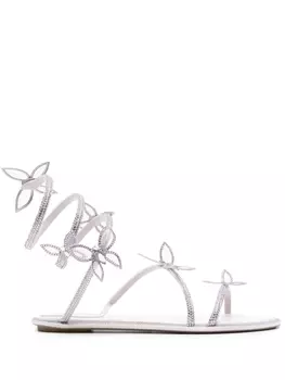 Ren Caovilla босоножки Butterfly с кристаллами, фиолетовый