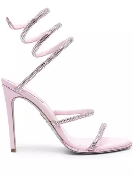 Ren Caovilla босоножки Cleo 105 с кристаллами, розовый