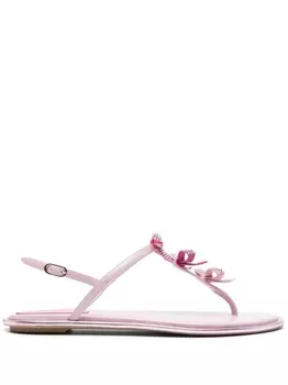 Ren Caovilla босоножки Diana с бантом, розовый