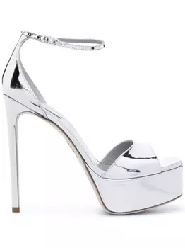 Ren Caovilla босоножки на платформе, серебристый