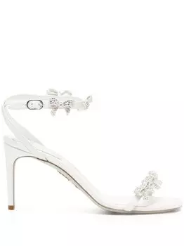 Ren Caovilla босоножки с бантами, белый