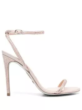 Ren Caovilla босоножки с закругленным носком, нейтральный цвет