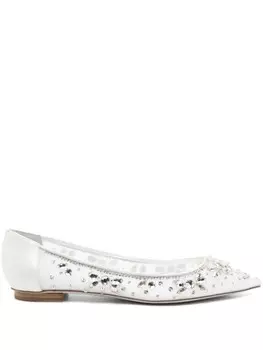 Ren Caovilla декорированные балетки, белый