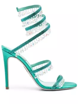 Ren Caovilla декорированные босоножки, зеленый