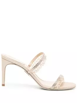 Ren Caovilla мюли с кристаллами, золотистый