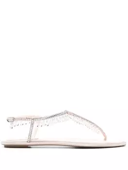 Ren Caovilla сандалии Diana с кристаллами, розовый