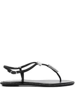 Ren Caovilla сандалии Katy с кристаллами, черный