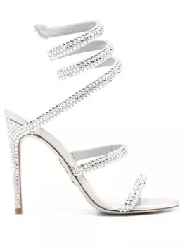 Ren Caovilla сандалии Клео 105 мм, серый