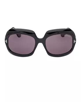 Рен солнцезащитные очки Tom Ford, цвет Shiny Black & Smoke