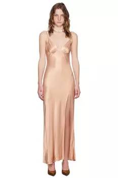 Рен сплит макси-платье Bec + Bridge, золотой