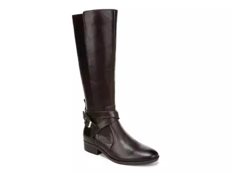 Rena Extra Wide Calf Riding Ботинки Naturalizer, Dark Brown
