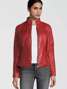 Рената кожаная куртка 7 Eleven, красный