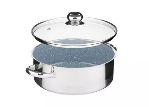 Rendlk Cerammax Pro Standard с крышкой, диаметр 26 см, объем 4,5 л, керамическая поверхность серый гранит KOLIMAX