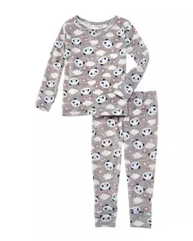 Rene Rofe 2 шт. Роскошные облегающие пижамные комплекты Goals Ren Rof, серый