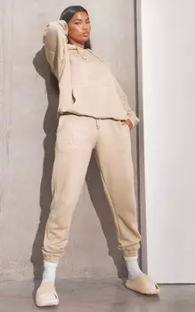 RENEW PrettyLittleThing Овсяные джоггеры большого размера с манжетами