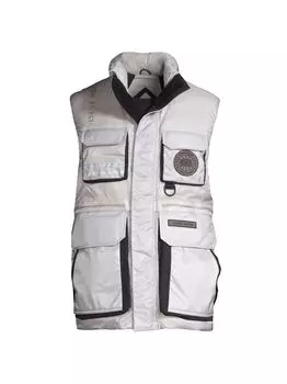 Рентгеновский пуховый жилет Canada Goose, серебряный