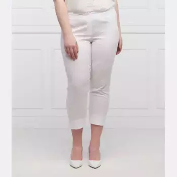 Renzo брюки узкого кроя больших размеров Persona By Marina Rinaldi, белый