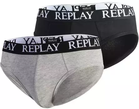 Replay Slip "SLIP Basic Cuff Logo 2pcs Bo" (2 шт. в упаковке), черный
