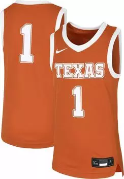 Реплика баскетбольной майки Nike Youth Texas Longhorns #1 Burnt Orange