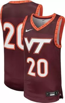 Реплика баскетбольной майки Nike Youth Virginia Tech Hokies #20 темно-бордового цвета