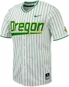 Реплика бейсбольной майки Nike Oregon Ducks в тонкую полоску с полной пуговицей для мужчин