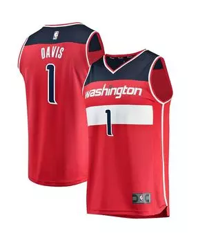 Реплика джерси Big Boys с логотипом Johnny Davis Red Washington Wizards драфта НБА 2022 года в первом раунде Fast Break - Icon Edition Fanatics, красный