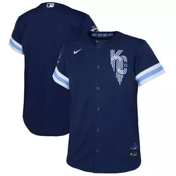 Реплика Джерси Nike Navy Kansas City Royals 2022 City Connect для малышей Nike