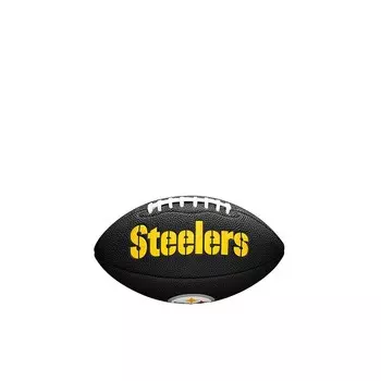 Реплика мини мяча игрового NFL Pitsburgh Steelers мяч для американского футбола Wilson, черный