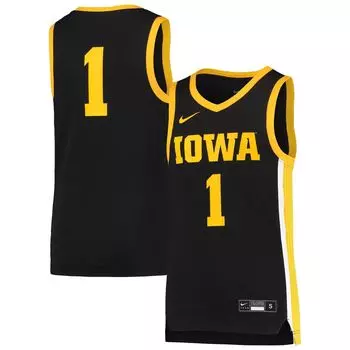 Реплика молодежной баскетбольной майки Nike #1 Black Iowa Hawkeyes Team Nike