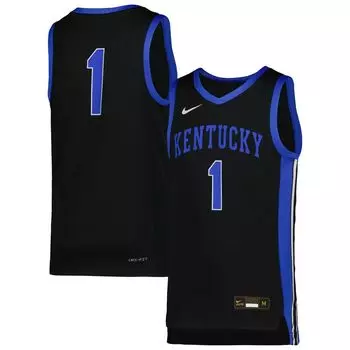 Реплика молодежной баскетбольной майки Nike #1 Black Kentucky Wildcats Icon Nike