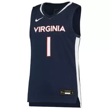 Реплика молодежной баскетбольной майки Nike #1 Navy Virginia Cavaliers Team Nike