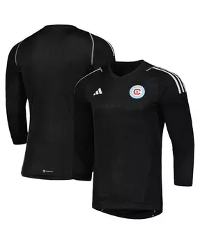 Реплика мужского черного вратарского джерси Chicago Fire 2023 с длинным рукавом adidas