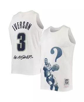 Реплика мужского джерси allen iverson white georgetown hoyas the answer Mitchell &amp; Ness, белый