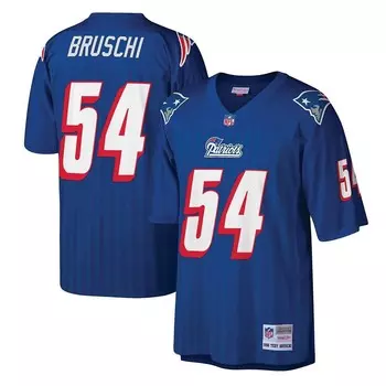 Реплика мужского джерси Mitchell & Ness Tedy Bruschi Royal New England Patriots Legacy, цвет Pat Blue