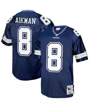 Реплика мужского трикотажа troy aikman navy dallas cowboys 1996 legacy Mitchell &amp; Ness, синий
