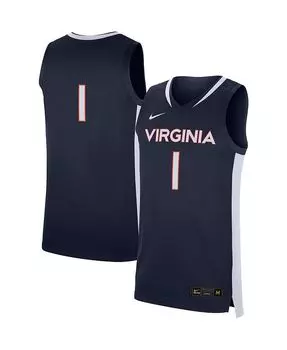 Реплика мужской баскетбольной майки #1 темно-синего цвета Virginia Cavaliers Nike, синий