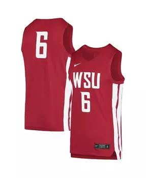 Реплика мужской баскетбольной майки #6 Crimson Washington State Cougars Nike, красный