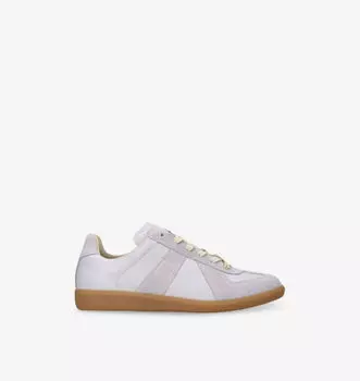 Реплика низких кожаных кроссовок Maison Margiela, цвет viola