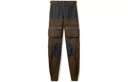 REPRESENT Брюки-карго унисекс, черно-коричневые