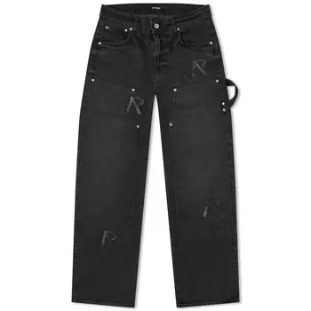 Represent Джинсы из плотного денима, черный