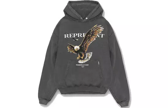 REPRESENT ПРЕДСТАВИТЬ Мужская толстовка, ВинтажСерый