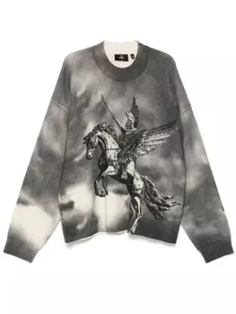 Represent свитер с узором, серый