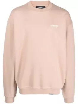 Represent толстовка с приспущенными плечами и логотипом, коричневый