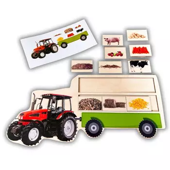 Репродукция трактора, деревянный пазл Inna marka