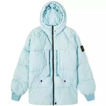 Репсовая куртка-пуховик с капюшоном Stone Island
