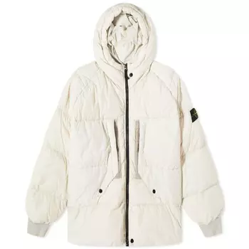 Репсовая куртка-пуховик с капюшоном Stone Island