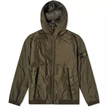 Репсовая куртка с капюшоном Stone Island, оливковый