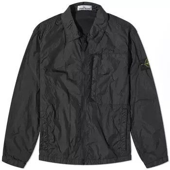 Репсовая рубашка на молнии Stone Island, черный