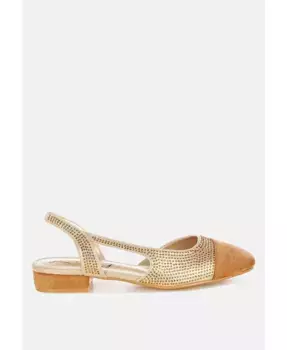 Рерита Блестящие босоножки с кристаллами London Rag, золотой